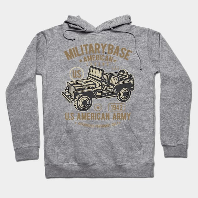 Army Jeep Hoodie by PaunLiviu